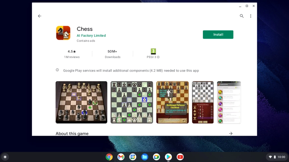 Click Install and follow the instructions on the screen to install the app.