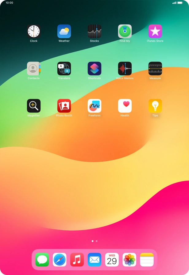 To add an application to Dock, press and hold the required application and drag it downwards to the left side of Dock.