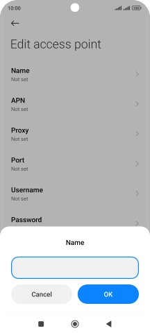 Key in Vodafone MMS and press OK. Key in Vodafone MMS and press OK.