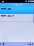 Select the required network.
