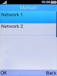 Select the required network.