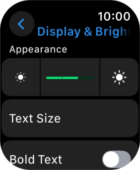 Press the brightness icons to set the required brightness. Press the brightness icons to set the required brightness.