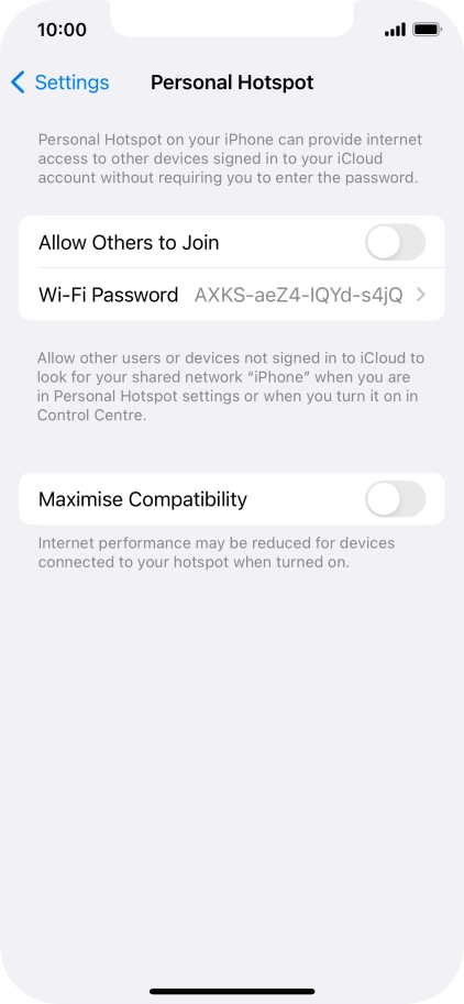Press Wi-Fi Password and key in the required password. Press Wi-Fi Password and key in the required password.