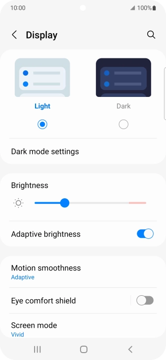 Press the indicator next to 