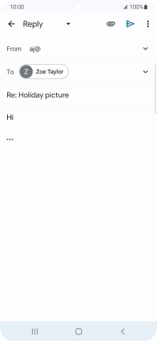 Press the send icon. Press the send icon.