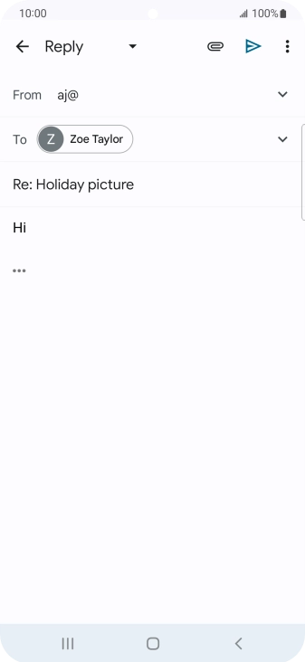 Press the send icon. Press the send icon.