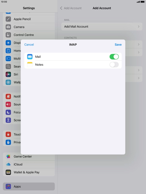 Press Save. Your email account has now been set up. To select more settings for incoming and outgoing server, proceed with the following steps. Press Save. Your email account has now been set up. To select more settings for incoming and outgoing server, proceed with the following steps.