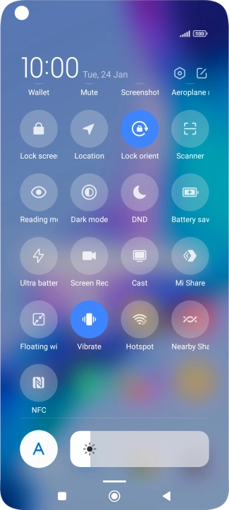Press Vibrate to turn the function on or off.