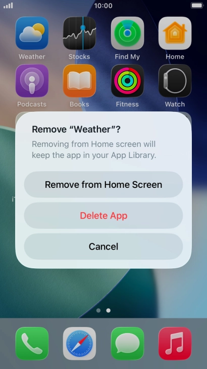 Press Delete App.