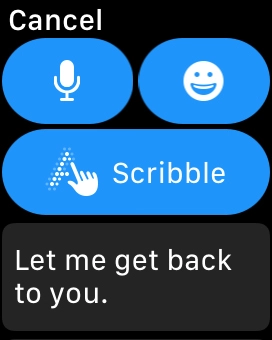 Press the microphone icon and follow the instructions on the screen to record and send the message.