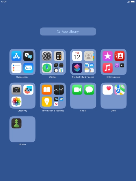 Press and hold the required app.