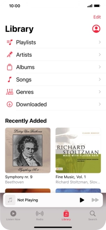 Press Playlists.