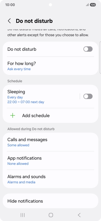 Press the indicator next to Press the indicator next to