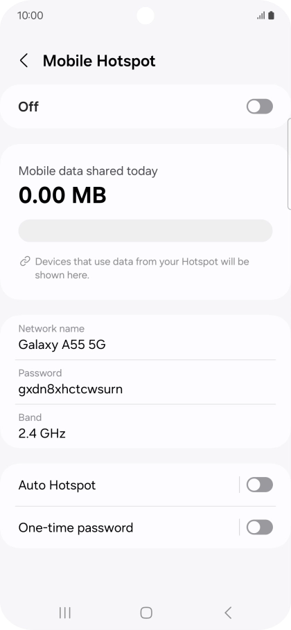 Press Network name.