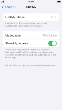 Press Find My iPhone.