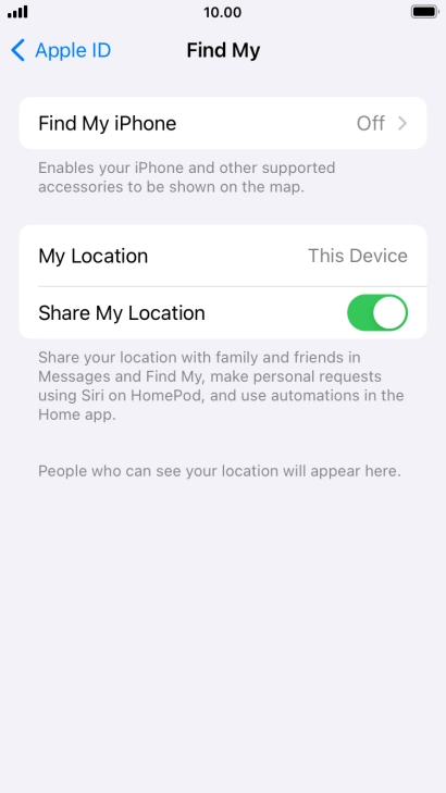 Press Find My iPhone.
