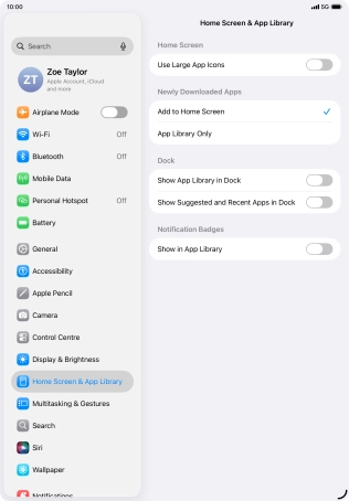 To add new downloaded apps to both the home screen and App Library, press Add to Home Screen.