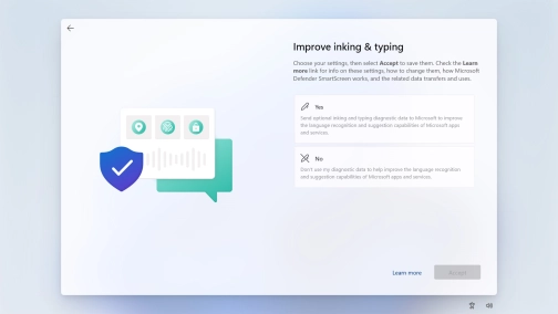 Click the required setting. Click the required setting.