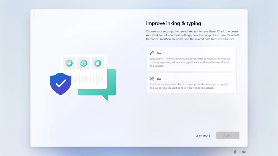 Click the required setting. Click the required setting.