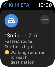 Press the required route. Press the required route.