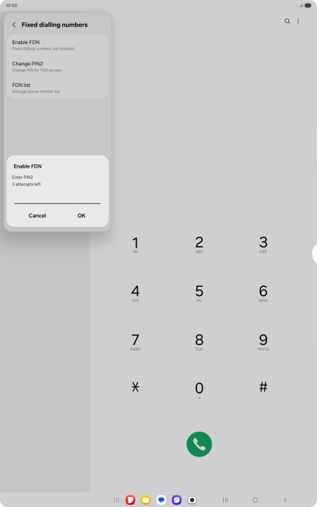 Key in your PIN2 and press OK. The default PIN2 is 1111. Key in your PIN2 and press OK. The default PIN2 is 1111.