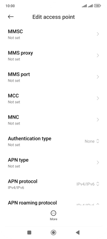 Press MMS proxy. Press MMS proxy.