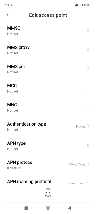 Press MMS proxy. Press MMS proxy.