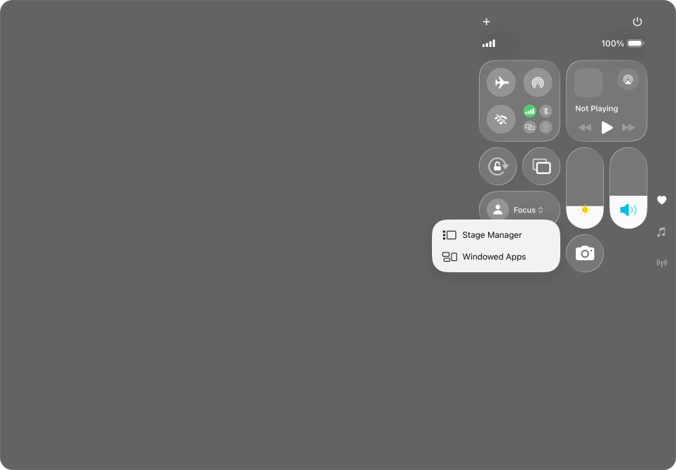 Press the required type of multitasking.