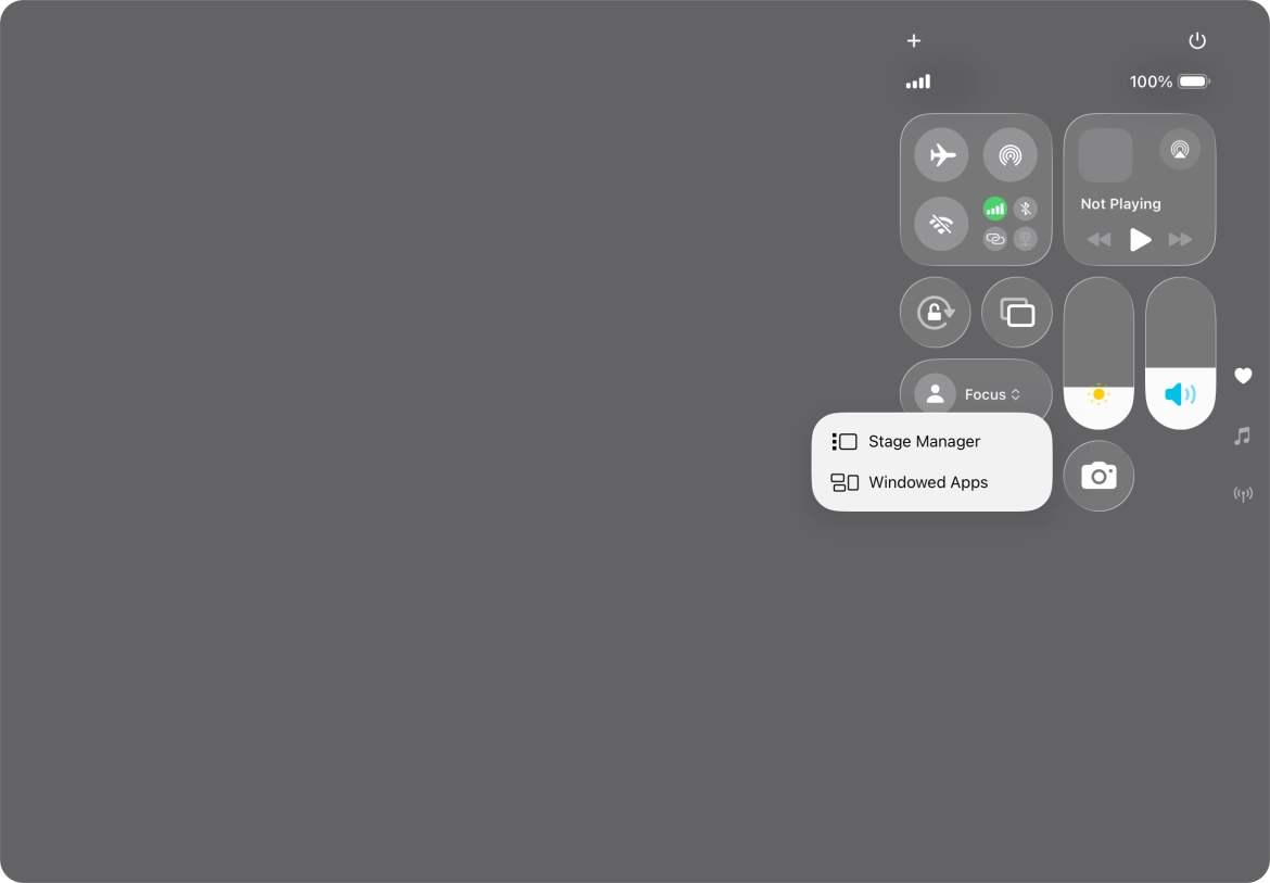 Press the required type of multitasking.