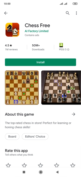 Press Install and follow the instructions on the screen to install the app.