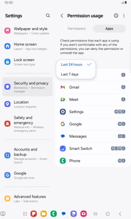 Press the required setting. Press the required setting.
