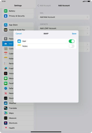 Press Save. Your email account has now been set up. To select more settings for incoming and outgoing server, proceed with the following steps. Press Save. Your email account has now been set up. To select more settings for incoming and outgoing server, proceed with the following steps.