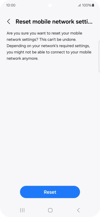 Press Reset. Press Reset.