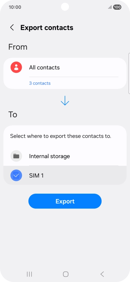Press Export.