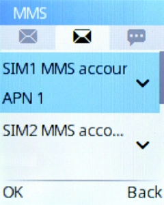 Select MMS account. Select MMS account.