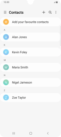 Press the new contact icon. Press the new contact icon.