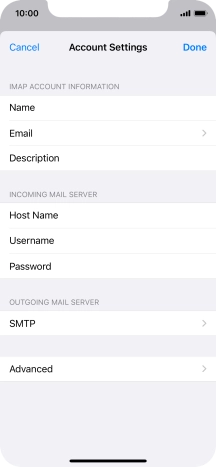 Press SMTP.