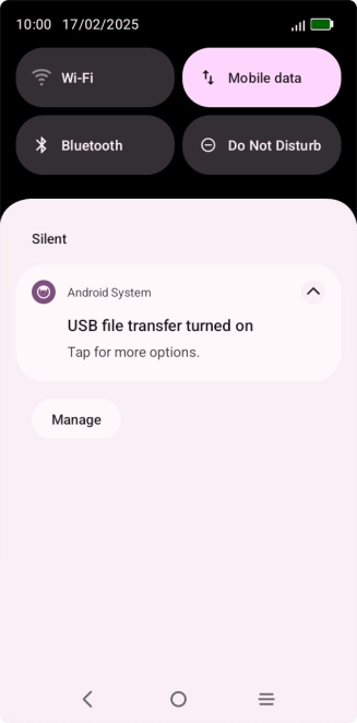Press Touch for more options.