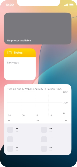 Press and hold the required Widget Stack. Press and hold the required Widget Stack.