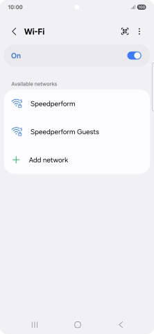 Press the required Wi-Fi network.