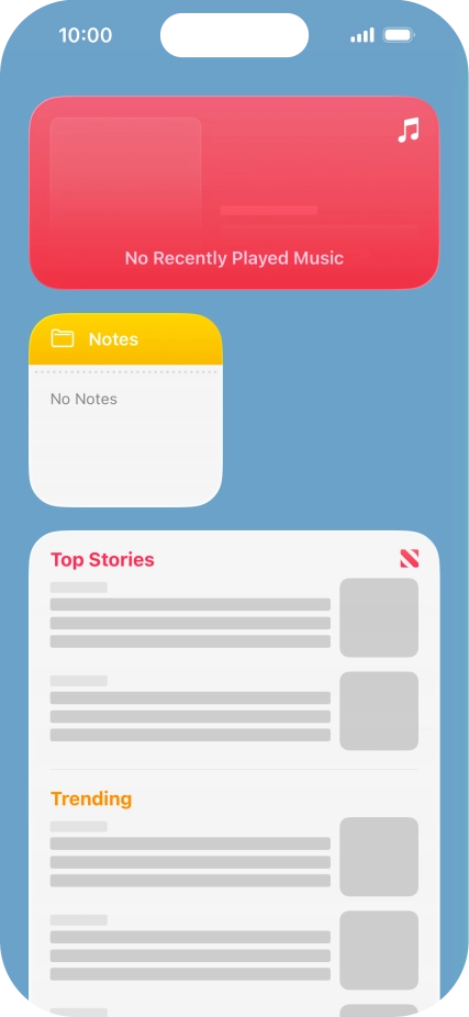 Press and hold the required Widget Stack.