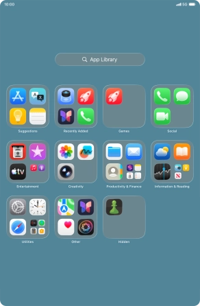 Press and hold the required app.
