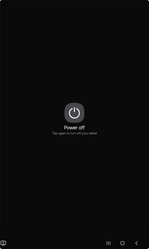 Press Power off.