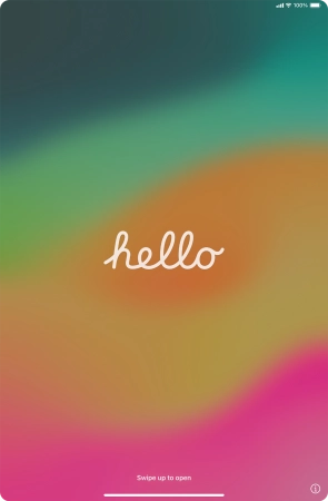 Slide your finger upwards starting from the bottom of the screen.