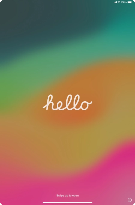 Slide your finger upwards starting from the bottom of the screen.