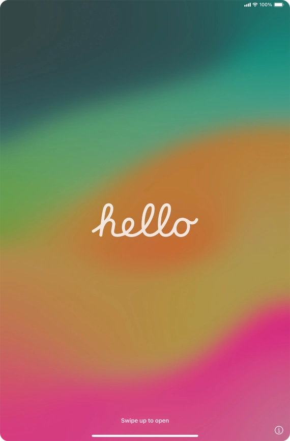 Slide your finger upwards starting from the bottom of the screen.
