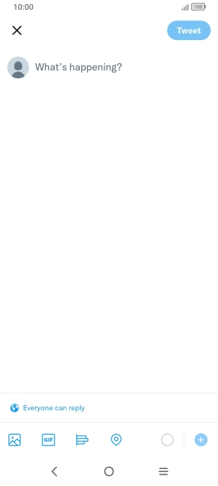 Press the text input field. Press the text input field.