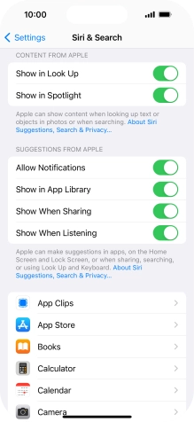 Press the required app. Press the required app.