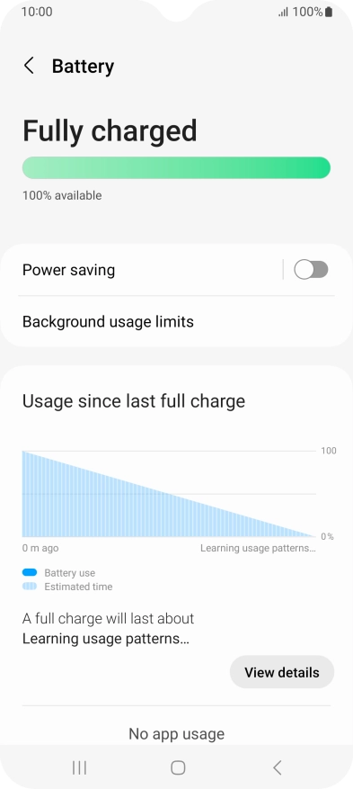 Press Power saving.