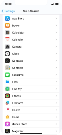 Press the required app.